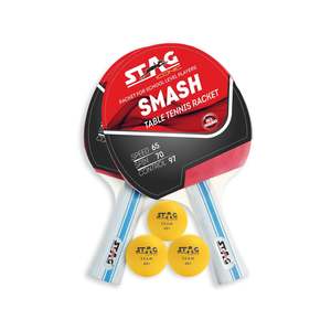 Stag Iconic Intermediate <b>Table</b> <b>Tennis</b> Playset with 2 Racquets and 3 Durable ABS 40mm Balls 3 Star Grade for Training - Product Image 5