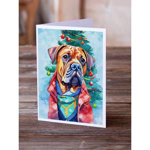Cartes de vœux de Noël Dogue De Bordeaux-Paquet de 8 cartes vierges avec enveloppes format 5x7 - Product Image 2