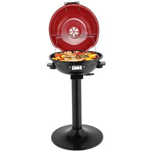 Griglia Elettrica BBQ Rossa 1600W Portatile a Doppio Strato per Uso Interno/Esterno con Supporto per Cucina Interna ed Esterna - Product Image 2