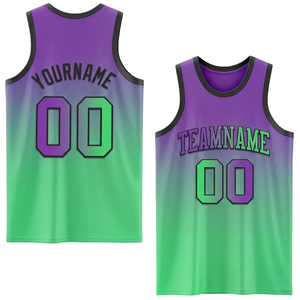 Camiseta de Baloncesto Personalizada con Bordado en Degradado, Estampado Invernal, Unisex, Sin Mangas, Malla Transpirable, con Nombre Personalizado - Product Image 1