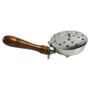 Nuevo Quemador de Incienso Plateado con Mango de Madera, Diseño de Latón, el Mejor Diseño Interior, Impresionante Porta Incienso con Fragancia - Product Image 4