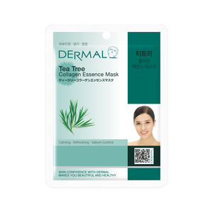 Masque à l'essence de collagène DERMAL Tea Tree - Beauté coréenne, soins de la peau coréens, cosmétiques coréens, masque visage sans cruauté, anti-inflammatoire - Product Image 1