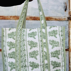Sac fourre-tout pour femme en pur coton, couleur unie, fermeture éclair, tendance printemps-été, élégant, imprimé au bloc, usage quotidien - Product Image 4