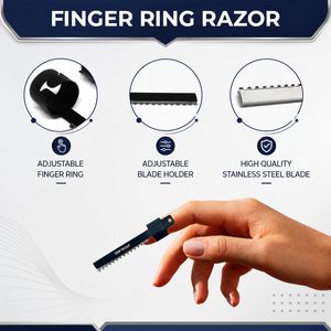Finger Razor Finger <b>Ring</b> Hair Shaping & <b>Thinning</b> Razor for Barbers - Product Image 2
