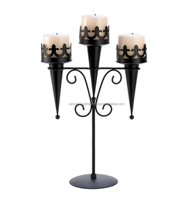 Bougeoirs de haute qualité-Lanterne de bougeoir géométrique en fil de métal en fer pour la décoration intérieure - Product Image 5