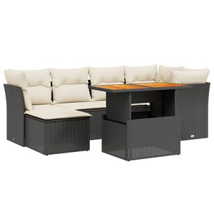 Ensemble de canapés de jardin blanc crème et noir - Product Image 2