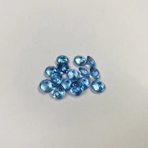 Topacio azul suizo natural 3,5mm facetado corte redondo pulido piedra preciosa suelta proveedor a granel venta DIY Alibaba India 2024 oferta de liquidación - Product Image 3