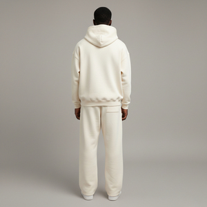 Conjunto de Sudadera con Capucha y Pantalones Deportivos Unisex de Talla Grande, Estilo Urbano para Invierno, 100% Algodón - Product Image 2