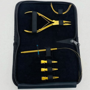 Kit d'extension capillaire écologique à microbilles, pinces personnalisées plaquées or, réutilisables, en acier inoxydable chirurgical de qualité professionnelle - Product Image 4