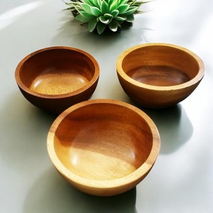 Tazón Artesanal de Madera Maciza de Acacia, Apto para Alimentos, Hecho a Mano, para Servir Ensaladas Frescas, Frutas, Bocadillos, Centro de Mesa Decorativo - Product Image 4