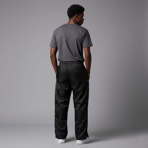 Pantalones Deportivos Personalizados con Botones Laterales para Hombre, Corte Holgado, Cortavientos, para Baloncesto, Estilo Urbano - Product Image 2