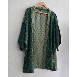 Kimono de Seda Indio Hecho a Mano para Mujer, Bata Corta Estampada Estilo Boho, Ropa de Dormir y para Estar en Casa - Product Image 2