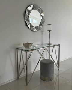 Luxury Glass Mosaic Wall <b>Mirror</b> Handmade Decorative Round <b>Mirror</b> for Home Interior Living Room Entryway Bedroom Bathroom and Hot - Product Image 6