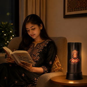 Hanuman Ji LED <b>Table</b> <b>Lamp</b> Divine Bajrangbali Portrait Spiritual Night Light Religious Decor for Bedroom Temple Meditation Living - Product Image 3