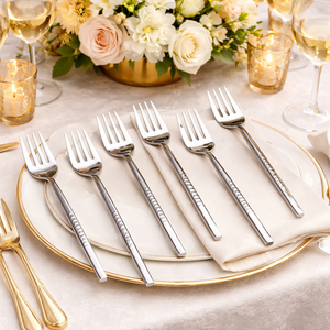 Cuchara de mango largo, apta para lavavajillas, cubertería contemporánea, cuchara con acabado liso, cuchara con pulido espejo, cuchillos para servir - Product Image 1