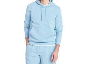 Sudadera con Capucha para Hombre, Color Sólido, Informal, para Otoño, Azul Claro, Manga Larga, Venta al Por Mayor - Product Image 3