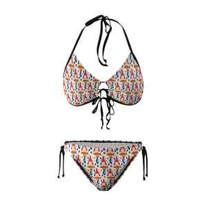 Traje de Baño Clásico con Rayas, Sin Varillas, Agradable al Tacto, Ligero y Suave, Ropa de Playa para Mujer, Bikini - Product Image 6
