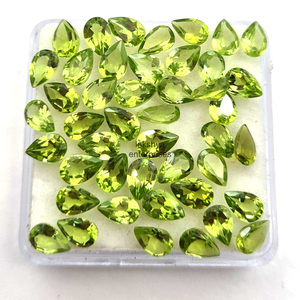 Peridoto natural tallado en forma de pera, piedras preciosas sueltas de 7x9 mm, peridoto facetado de alta calidad para la fabricación de colgantes de joyería, genuino, venta al por mayor. - Product Image 6