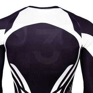 Custom Logo Training <b>Men</b> Rash Guard Quick Dry <b>Compression</b> Base Layer Spandex/Polyester Fitness Clothing for Team Sports - Product Image 5