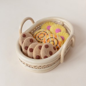Bandeja de ratán para niños, accesorio de cocina para juegos de rol, bandejas de juguete con forma de concha para almacenar comida de simulación - Product Image 5