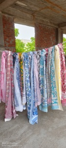 Pareos de Algodón 100% Hechos a Mano en India con Estampado de Bloques para Mujer, Cubrebaños de Playa, Precio al por Mayor, Sarongs y Bufandas Indias - Product Image 3