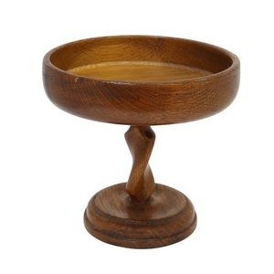 Cuenco Elevado de Madera Maciza para Mesa de Comedor, Ideal para Servir Frutas, Bocadillos y Dulces, y Crear Atractivos Centros de Mesa - Product Image 3