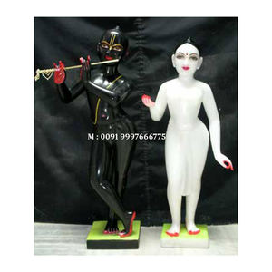 Nueva Tendencia y Alta Demanda: Escultura Artesanal de Mármol de Iskcon Radha Krishna para Hogar, Oficina y Templo con Fines Religiosos - Product Image 2