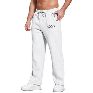 Pantalones Casuales de Lona para Hombre, de Secado Rápido, de Algodón, para Correr, Cintura Media, con Logotipo Personalizado, Transpirables, con Cierre de Cordón - Product Image 2