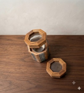 Hand-Made Religious Indian <b>Sandalwood</b> <b>Incense</b> Burner Hexagonal Aromatic Holder All-Season Use - Product Image 1