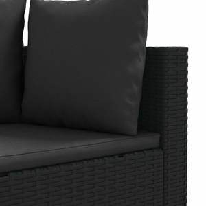 Set di 5 Divani Modulari da Giardino in Rattan PE Nero, Collezione di Divani da Esterno - Product Image 5