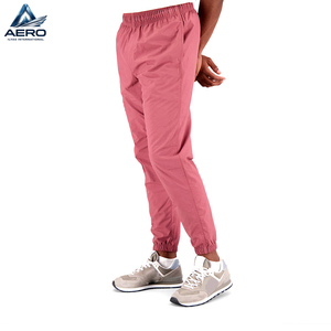 Pantalon de survêtement rose en coton pour homme, taille élastique, poches latérales, décontracté, pour l'automne, respirant, tricoté, pour le sport - Product Image 3