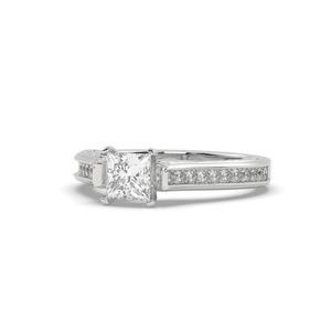 Women's White Gold 14KT Studded 1.565 Carat Lab Grown VS1 Clarity Diamond for Certified <b>Ring</b> F Color Elegant Fingerprint-Free - Product Image 2