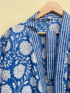 Bata de Kimono con Estampado Digital de Dibujos Animados para Mujer, 100% Algodón Tejido, Suave y Transpirable, Camisón de Verano Hecho a Mano, Cuello en V, Cintura Elástica, ODM - Product Image 5