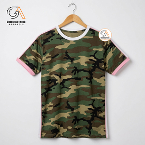 Vêtements grecs, t-shirt à col rond en coton 100% écologique, uni, manches courtes, coupe classique, bordure rose, vêtements décontractés Alpha Kapa - Product Image 5