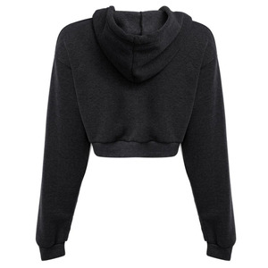 Solid Color Crop Top Wholesale <b>Hoodie</b> Women Sleeve Hoodies Crop Top for Girls Autumn <b>Thin</b> Hooded Cropped Pullover Women's - Product Image 3