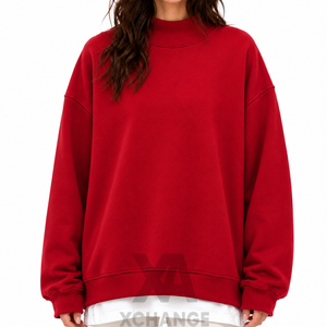 Sudadera personalizada con bordado de letras griegas para mujer, cuello alto, 100% algodón, tela gruesa, estilo oversized. - Product Image 4