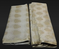 Tissu brocart en georgette 80 GSM, tissu de créateur doux et de qualité supérieure pour sari, dupatta, robe et vêtements ethniques