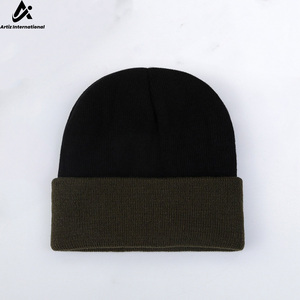 Wholesale Custom Super Quality <b>Wool</b> Blend Breathable Waterproof Unisex Jacquard Plaid <b>Beanie</b> Hats Custom Printed Logo Winter - Product Image 3
