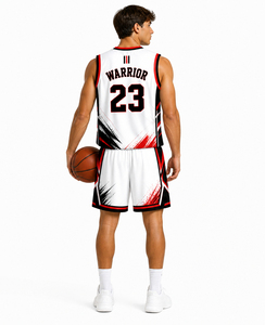 Jersey Personalizado con Transferencia Térmica, con Elegantes Detalles en Rojo y Negro, con Logotipo y Nombre del Equipo Personalizados - Product Image 4