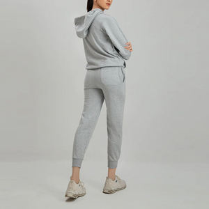 Conjuntos Deportivos de Invierno para Mujer, Color Sólido, Personalizados, al por Mayor de Fábrica OEM, Transpirables, Casuales, Sudaderas con Capucha y Pantalones Deportivos, 100% Algodón Felpa - Product Image 2