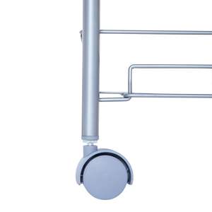 Carrello portaoggetti rimovibile a 4 livelli, colore argento, modello RT con rete a nido d'ape - Product Image 6