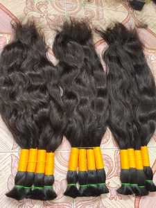 Virgin Indian Bulk Human Hair Body Wave 12A Virgin Unprocessed Machine Double Weft <b>Braiding</b> <b>Extensions</b> 10"-30" Length - Product Image 2