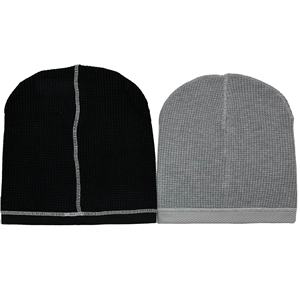 Bonnet unisexe en tricot épais avec tissu extensible double couche, bonnet chaud d'hiver pour un style de vie décontracté en plein air - Product Image 5