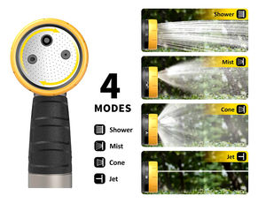 Boquilla de Manguera de Agua de Aleación de Zinc + TPR para Bañar Mascotas y Limpiar, con Diseño de Mango Ergonómico, Resistente - Product Image 3