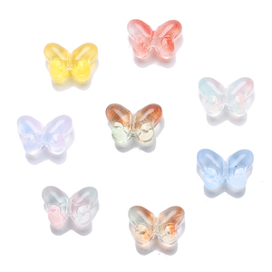 Zhubi Gradient màu sắc kết hợp 10x14mm dễ thương bướm pha lê đá quý hạt thủy tinh đối với trang sức làm pha lê bông tai - Product Image 5