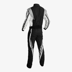 Traje de Carreras de Karts Personalizable de la Mejor Calidad, Color Negro, Cuello Alto, Manga Larga, Transpirable, Resistente al Viento, Talla Grande, Poliéster/Nailon - Product Image 2