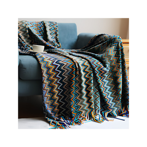 Plaid en tissu gaufré marron rouille pour canapé et fauteuil, texture douce, décoration intérieure, bordure à franges, taille et couleur personnalisées, OEM ODM - Product Image 3