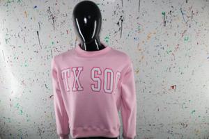 เสื้อสเวตเชิ้ตคอเต่า TX SOC สีชมพู ปักลายสีขาว 100% คอเสื้อกว้าง ยี่ห้อ URBAN PRODUCTIONS - Product Image 5