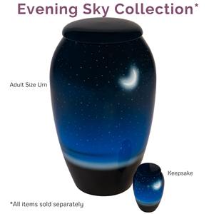 Urne funéraire Ciel du Soir - Scène Nuit Étoilée Blanche, Capacité 200 pouces cubes, Choix paisible pour commémorer les êtres chers - Product Image 5