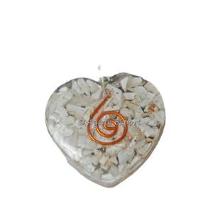 จี้หัวใจออร์กอนไนต์ Scholosite พร้อมจุดคริสตัล - Product Image 1